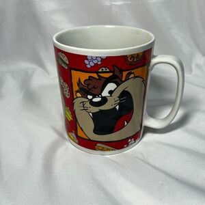 Vintage 1994 Warner Bros Taz Tasmanian Devil 28oz Large Coffee Soup Mug Cup